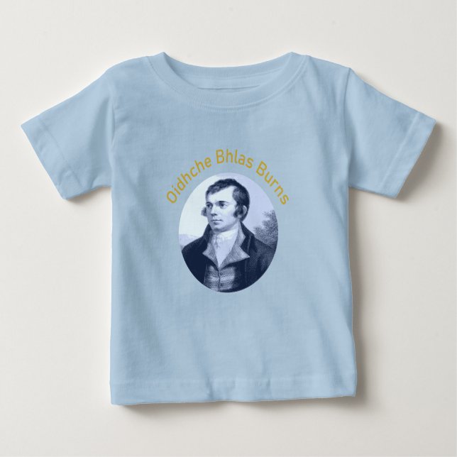 Oidhche Bhlas Burns Gaelic Blå-Färg  T Shirt (Framsida)