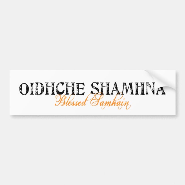Oidhche Shamhna: Välsignade Samhain Bildekal (Framsidan)
