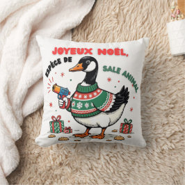 Oie de Noël drôle avec pull festif – Design humori Kudde