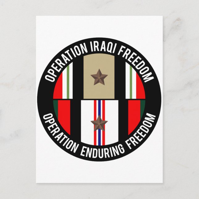 OIF - OEF 1 star Vykort (Framsida)