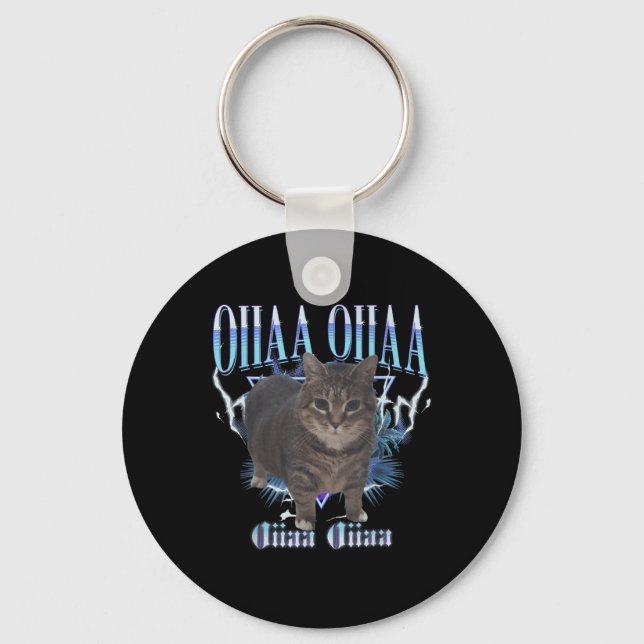 Oiia Oiia Katt Hjärnrot  Nyckelring (Framsida)