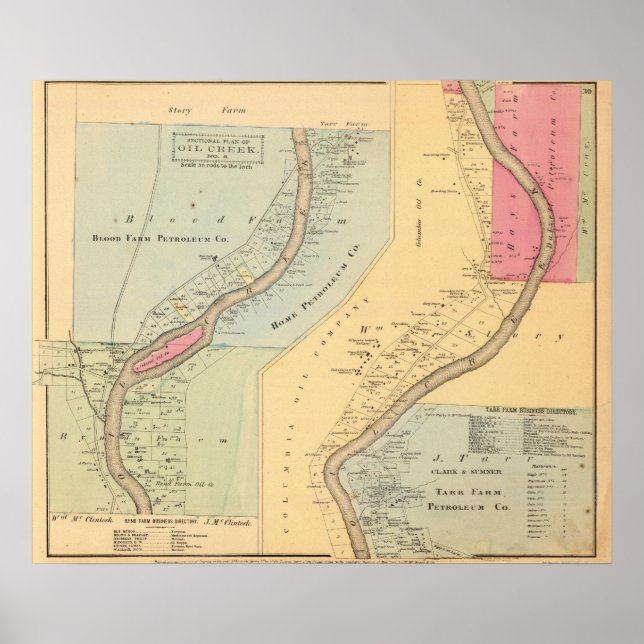 Oil Bäck Crawford County och Venango County Pa Poster (Framsidan)