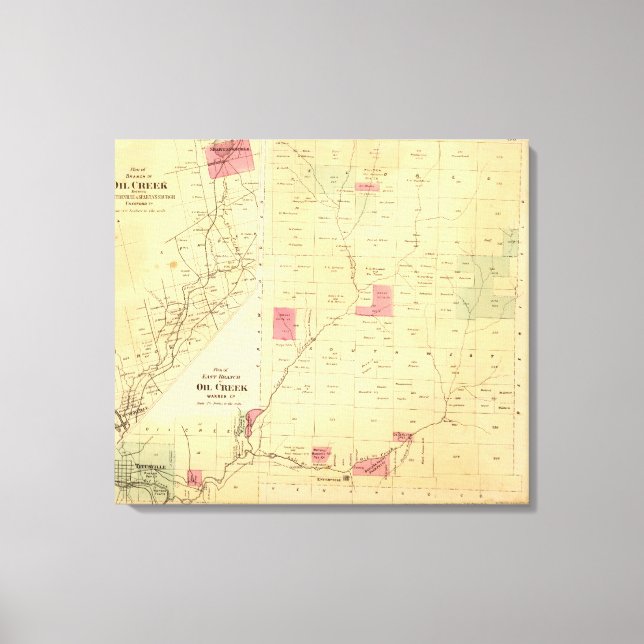 Oil Bäck grenar Canvastryck (Framsida)