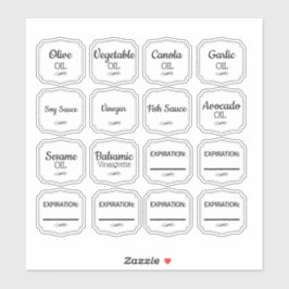 Oil Bottle Labels Klistermärken