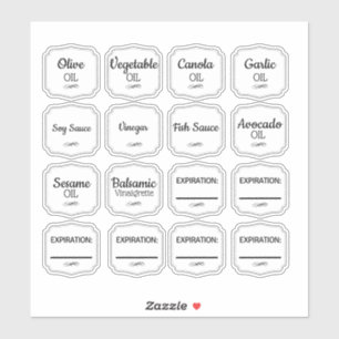 Oil Bottle Labels Klistermärken