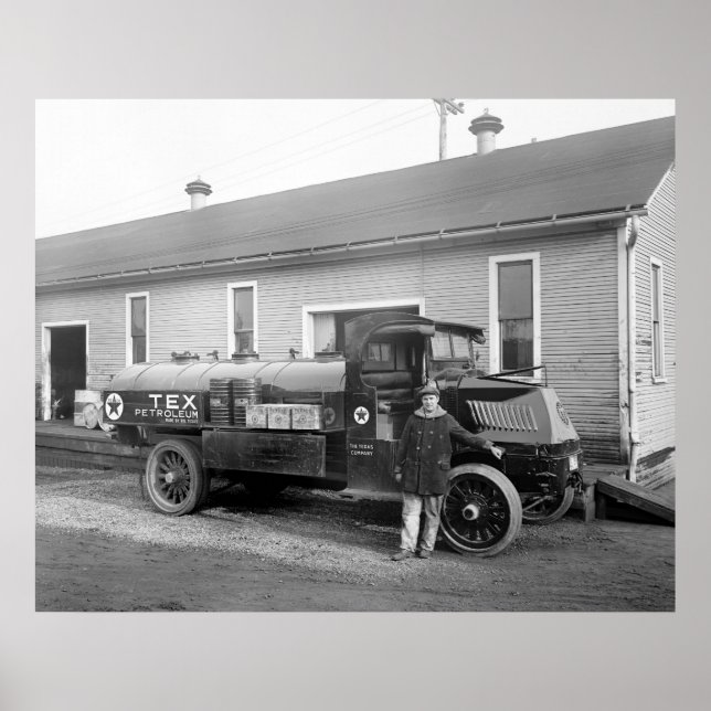 Oil Company Lastbil, tidigt 1900-talet Poster (Framsidan)