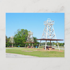 Oil Derrick Picnic Bord, I-20 Highway, Texas Vykort