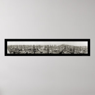 Oil Fält Long Beach Photo 1923 Poster