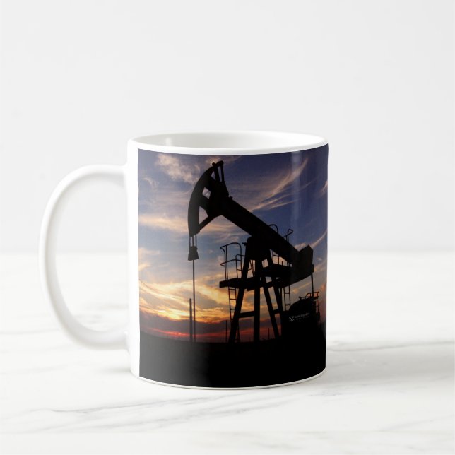 OIL FÄLT SUNSET COFFEE MUGG (Vänster)