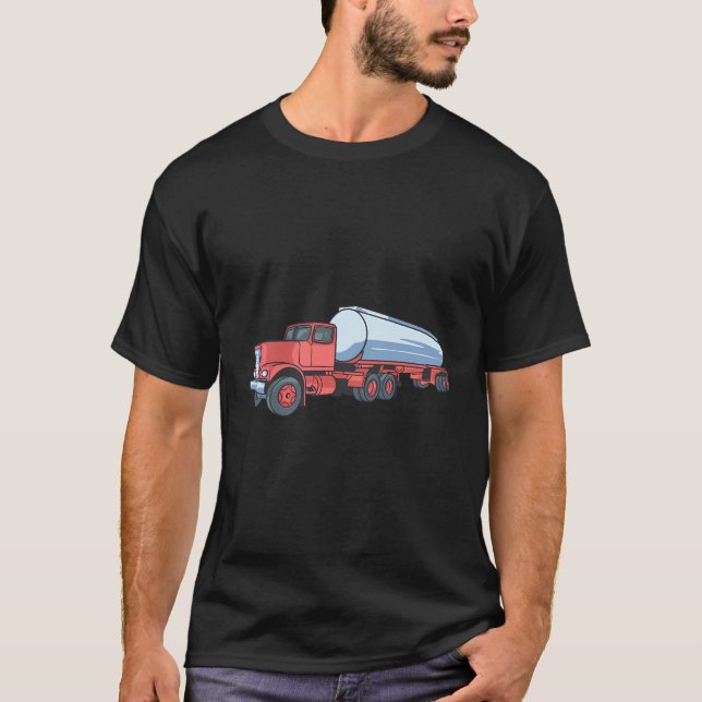 Oil Lastbil Tanker T Shirt (Framsida)