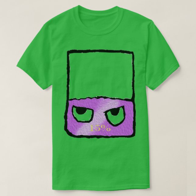 Oil paint of a annoyed energy game bar t shirt (Design framsida)