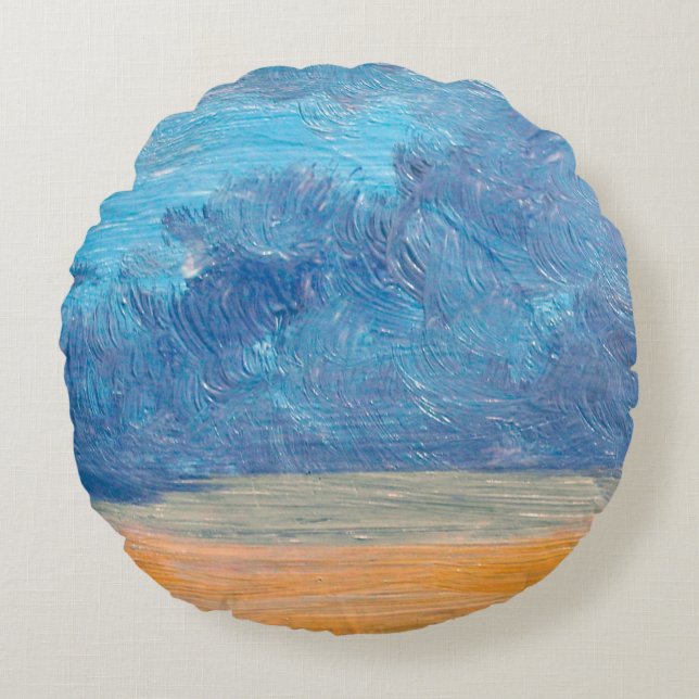 Oil paintings landscape. Fine art. abstract,art,ba Rund Kudde (Framsidan)