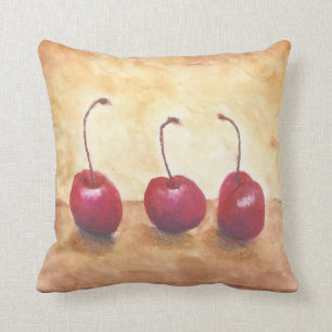 Oil Pastel Cherries Kudde