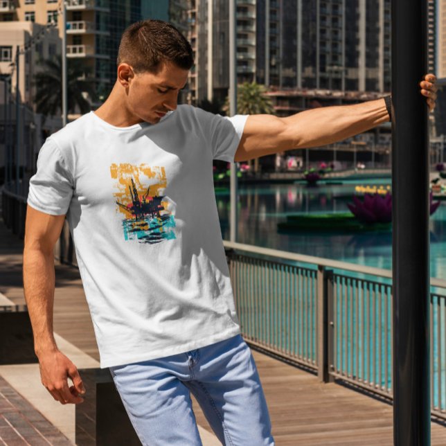 Oil Rig Station Silhouette T Shirt (Skapare uppladdad)