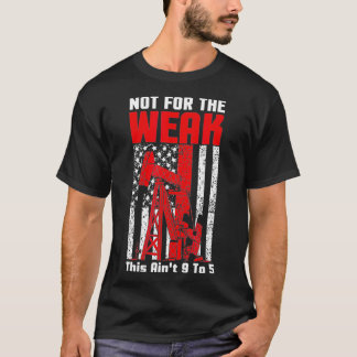 Oil Rig US Flagga Oilfield Industry Oilman Design T Shirt