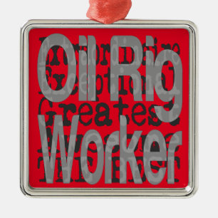 Oil Rig Worker Extraordinaire Julgransprydnad Metall