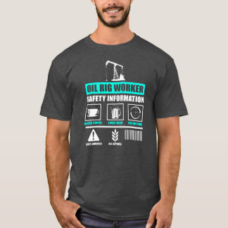 Oil Rig Worker Plan USA American Gas Oilfield T Shirt