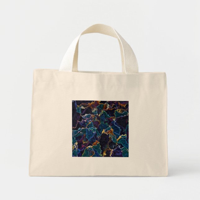 Oil Slick Tote Bag Mini Tygkasse (Framsidan)