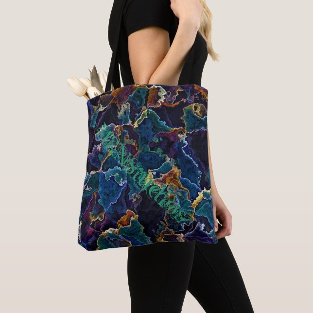 Oil Slick Tote Bag Tygkasse (Närbild)