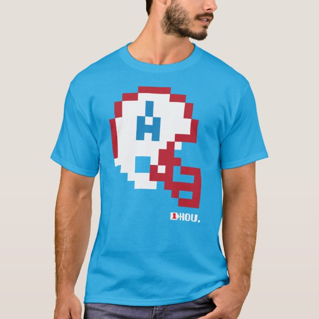 Oilers Tecmo Bowl Helmet T-Shirt (Framsida)