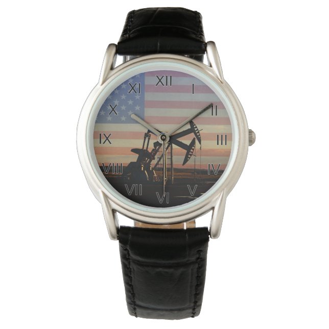 Oilfield American Flagga Armbandsur (Framsida)