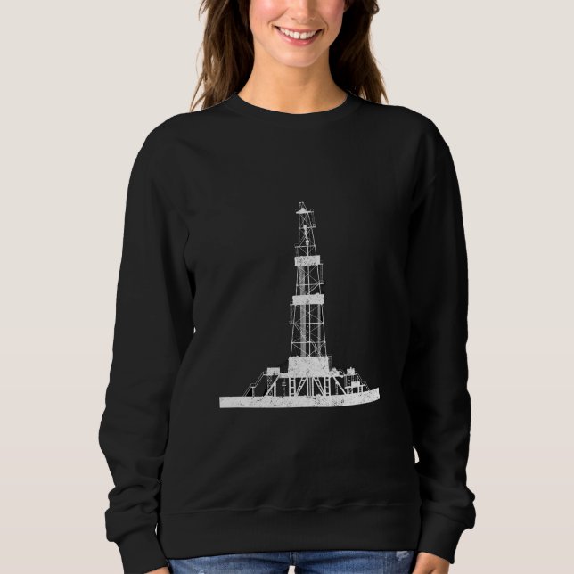 Oilfield Driller Drilling Rig T Shirt (Framsida)
