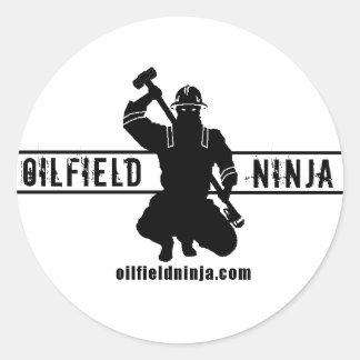 Oilfield Ninja Hardhat Sticker Runt Klistermärke