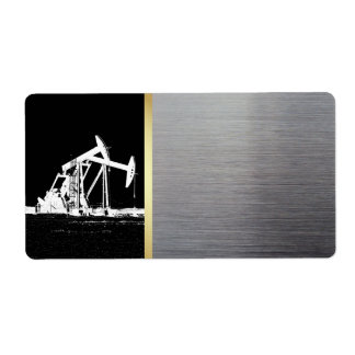 Oilfield Pumping Unit Black, Guld och Silver Fraktsedel