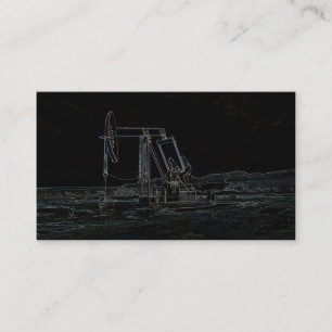 Oilfield som pumpar enheten i svart visitkort