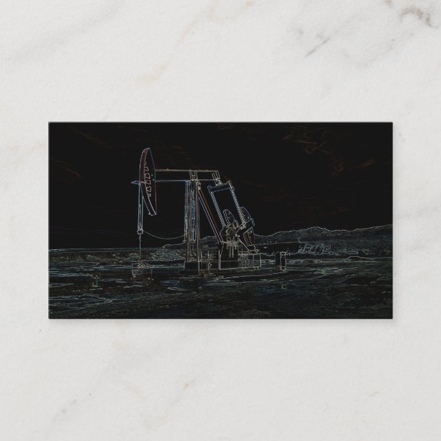 Oilfield som pumpar enheten i svart visitkort (Framsida)