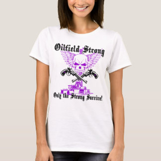 Oilfield Strong med Vingar och istoler i Lila T-shirt