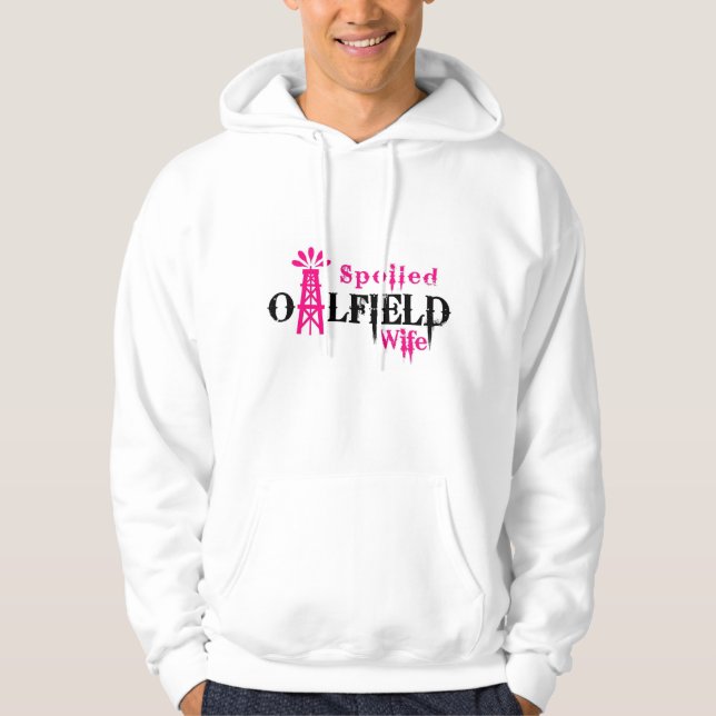 oilfield+tshirts tröja med luva (Framsida)