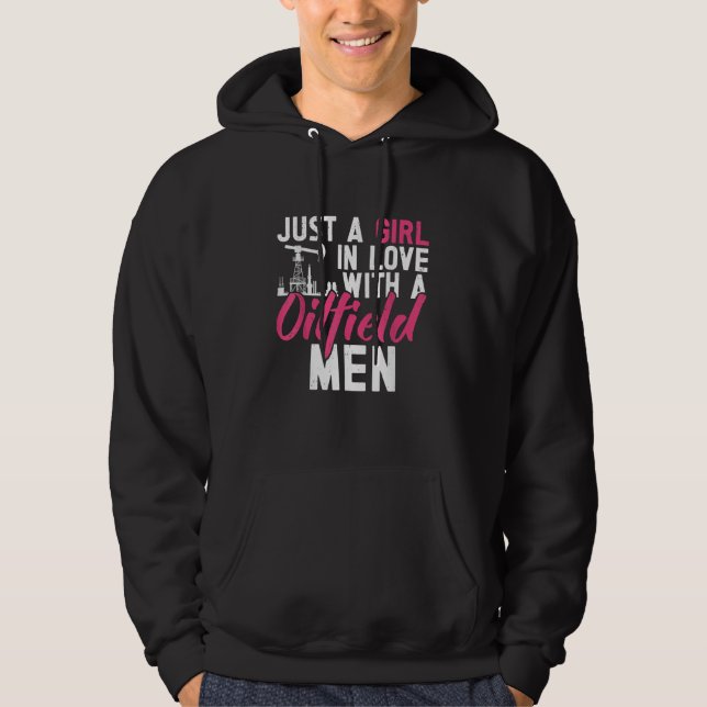 Oilfield Wife Workers Oil Rig Roughneck Oil Drilli Hoodie (Framsida)