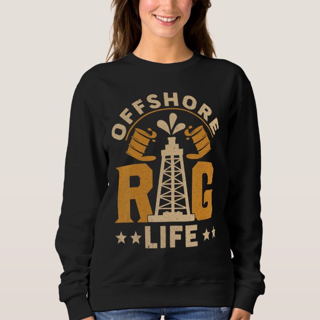 Oilfield Worker Drilling Roughneck Offshore Rig Li T Shirt (Framsida)