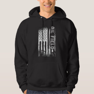 Oilfield Worker Oil Fält Oil Rig Roughnackgas Hoodie
