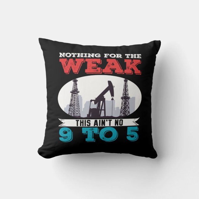 Oilfield Worker Rig Drighhead Ingenting för Kudde (Framsida)
