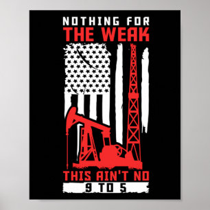 Oilfield Worker Rig Drighhead Ingenting för Poster