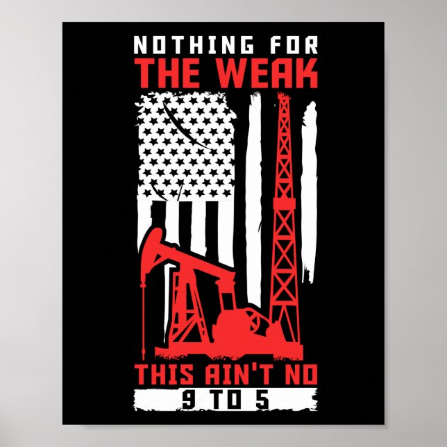 Oilfield Worker Rig Drighhead Ingenting för Poster (Framsidan)