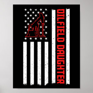 Oilfield Worker Rig Roughnacke Oilfield Dotter Poster