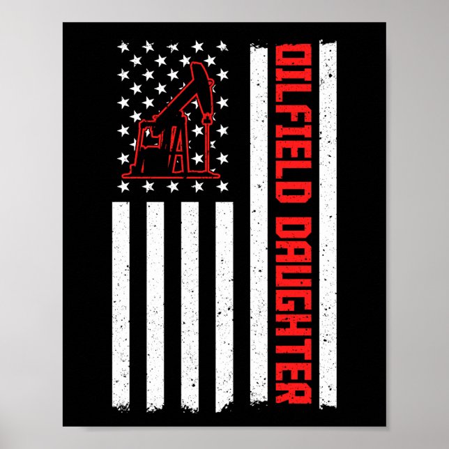 Oilfield Worker Rig Roughnacke Oilfield Dotter Poster (Framsidan)