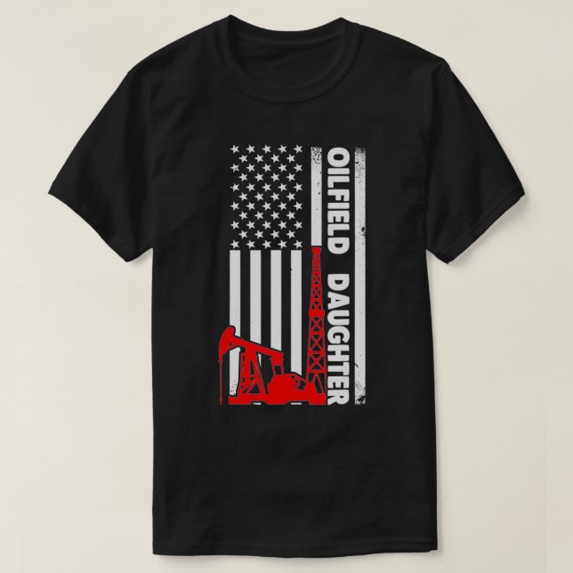 Oilfield Worker Rig Roughnacke Oilfield Dotter T Shirt (Design framsida)