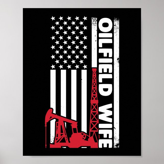 Oilfield Worker Rig Roughnacke Oilfield Makfe Poster (Framsidan)