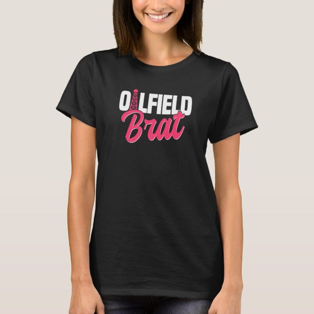 Oilfield Workers Oil Rig Oilfield Makfe Girlkompis T Shirt (Framsida)