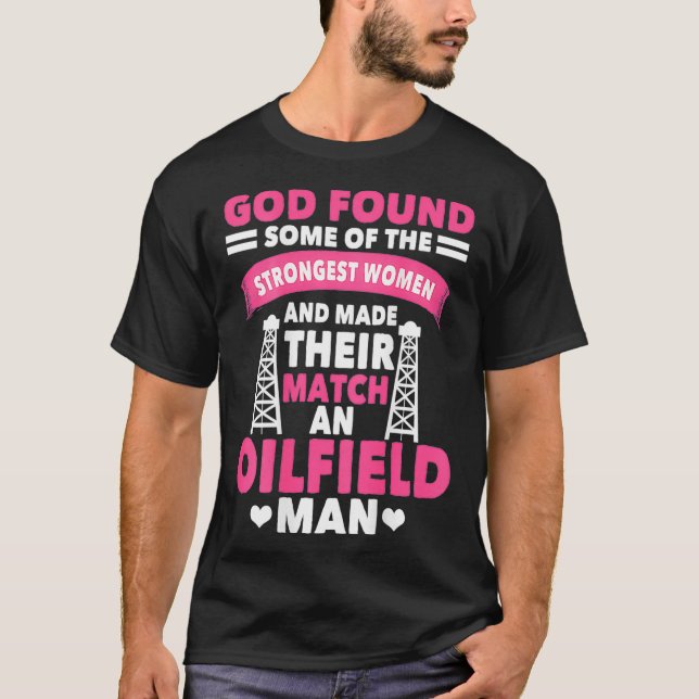 Oilfield Workers presenterar Olja Rig Oilfield-fru T Shirt (Framsida)