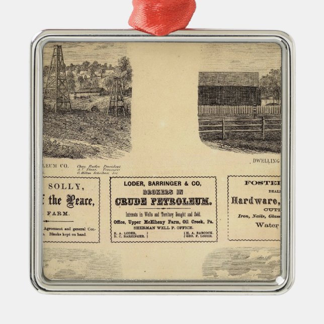 Oilfields uppehåll julgransprydnad metall (Framsidan)