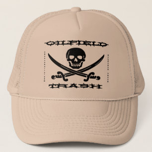 Oilfieldsopor, skalle & Crossbones, olja, pirat Truckerkeps