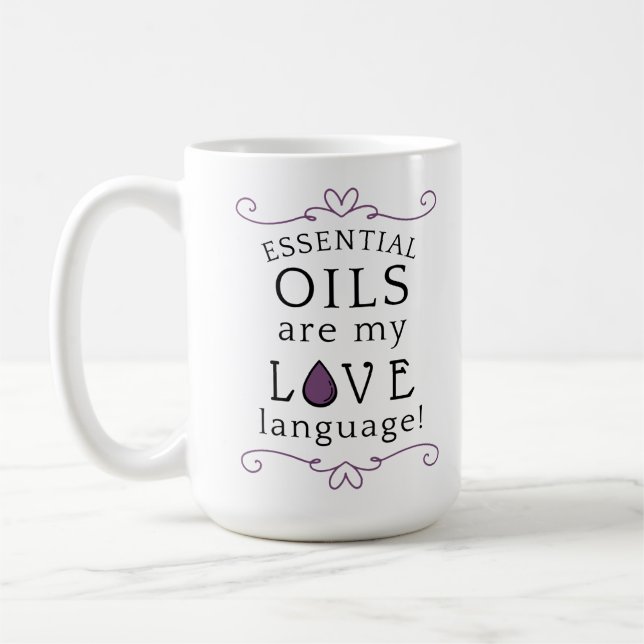 Oils Are My Love Language Mug Lavender/Purple Kaffemugg (Vänster)