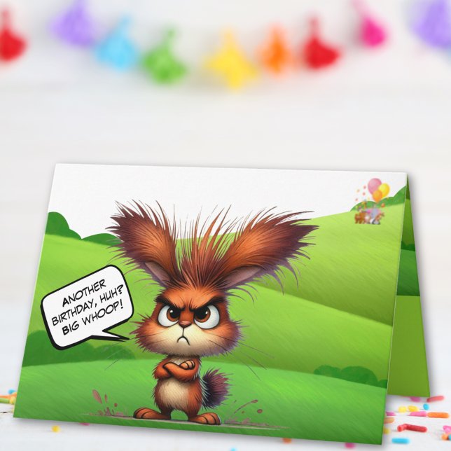 Oimponerad bunny med Surprise Inside Funny Kort (Skapare uppladdad)