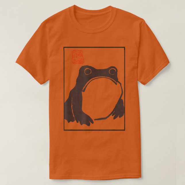 Oimponerad Frog lustig japansk konst av Matsumoto  T Shirt (Design framsida)