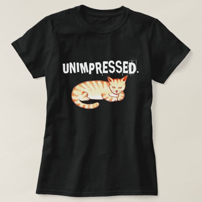 "Oimponerad" Funny Kat-offert T Shirt (Design framsida)